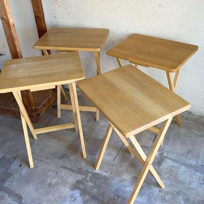 Oak tray tables- Set Of 4 - No Stand 19x26x15 ea.