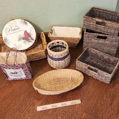 9pc Household Storage & Decor Baskets 
