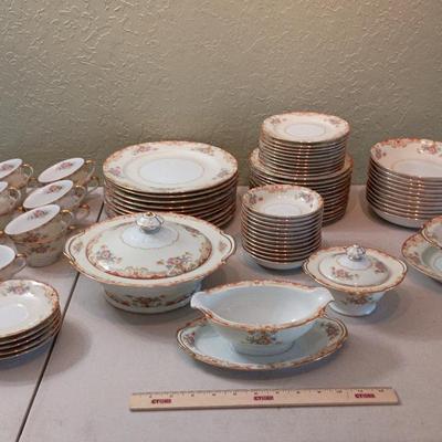 vintage Noritake Japan Fine China Set, 10 Place Settings