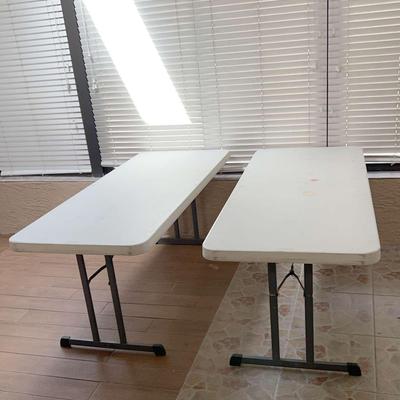 2 6ft Fold Up Lifetime Tables 72x30x30