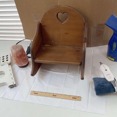 Household - Stepstool, Heating Pad, Wood Child’s Rocking Chair 