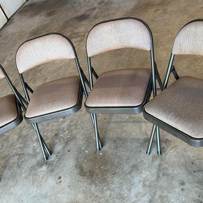 Set Of 4 Padded Folding Chairs