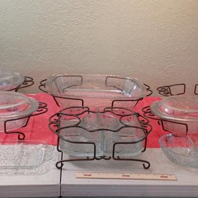 1980s Princess House Fantasia Poinsettia Casserole & Serving Dishes