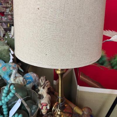 Sale Photo Thumbnail #31: MCM Brass LAmp