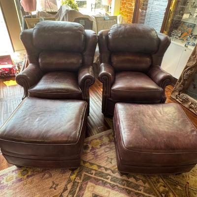Sale Photo Thumbnail #16: Hancock and Moore Leather Chairs 
