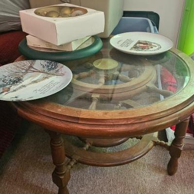 Ship wheel table