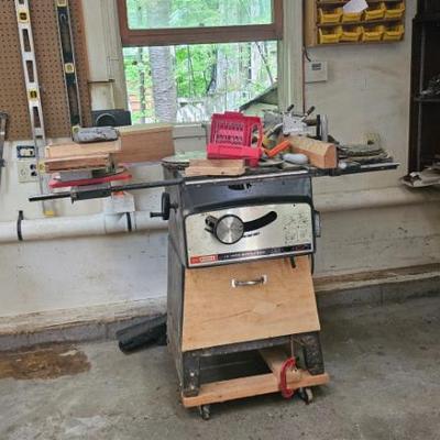 Nice table saw and blades.  Take it all with purchase. 