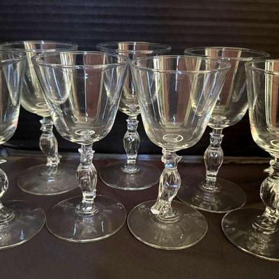 Libbey Old Crow Stem Wine Glasses