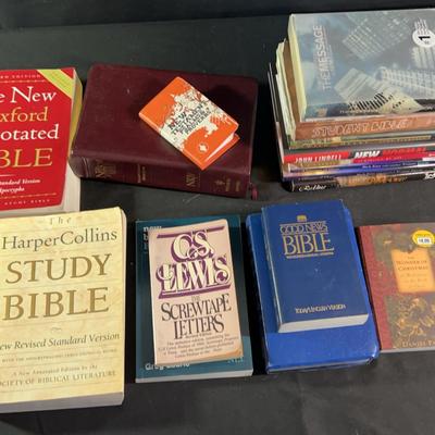 A mixture of Hardback And Paperback Religious Books