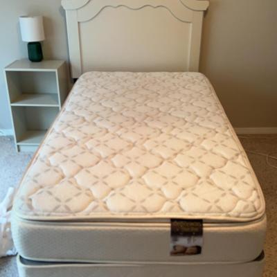 Twin Bed, Side Table And Lamp