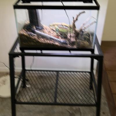 Aquarium Approximately 20 X 10 X 12-1/2” withstand, “light, Pump And More
