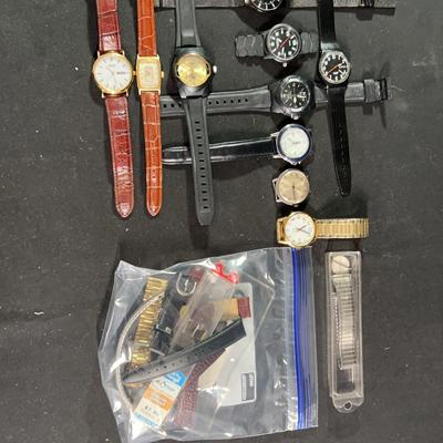 10 Nonworking Watches And A Bag Full Of Watch Bands