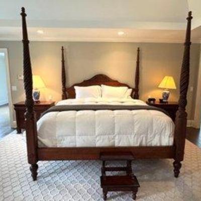 ETHAN ALLEN BRITISH CLASSICS KING POSTER BED 