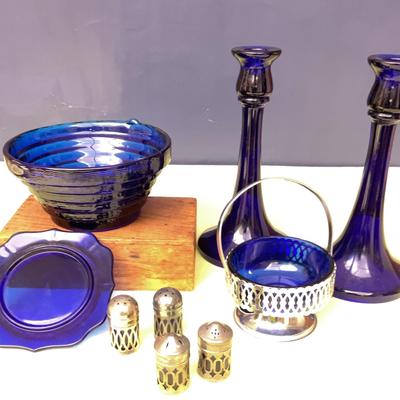 Cobalt Glass Assortment