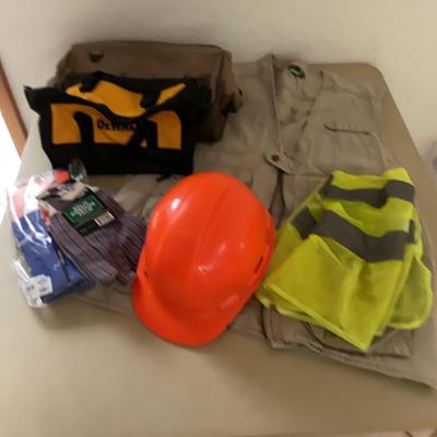 Workmen’s Vests, Tool Bags, Hard Hat