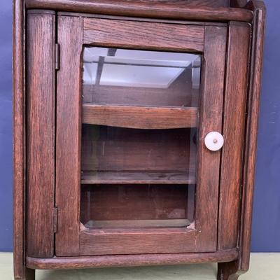 Antique Wood Medicine Cabinet