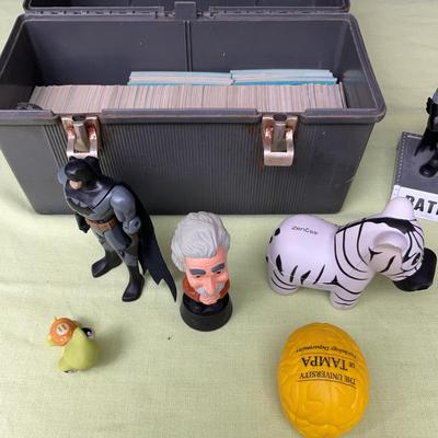 Vintage  Thermos Lunchbox Of Baseball Cards & Action Figures