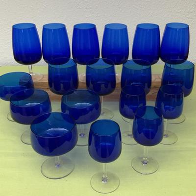 Vintage Cobalt Stemware