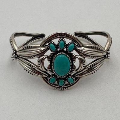 Sleeping Beauty Cabochon Sterling Bracelet - Carolyn Pollack