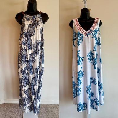 Blue & White Dress Duo - Soft Surroundings/Chico's - NWT