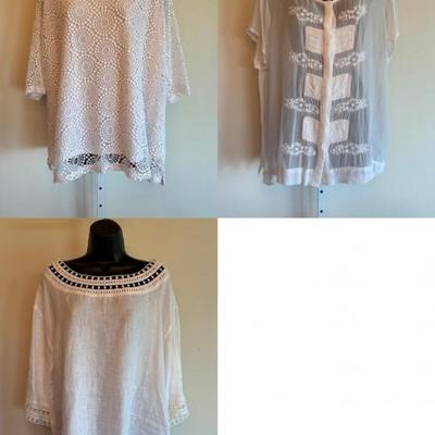 White on White Top Trio - J. Jill/Chico's/One Fine Day
