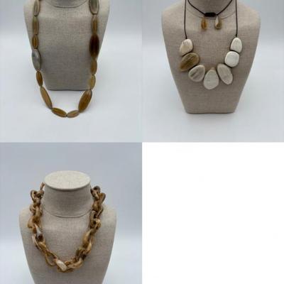 Chunky Neutral Necklace Trio
