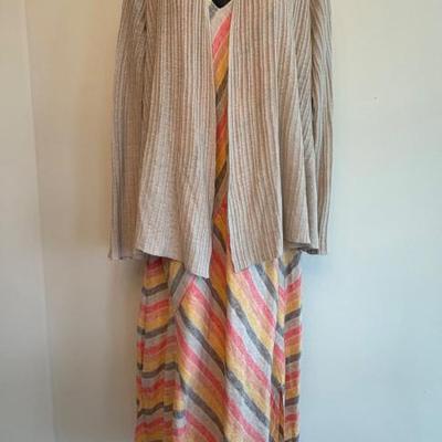 Linen Dress & Knit Cardigan - Eileen Fisher/J. Jill