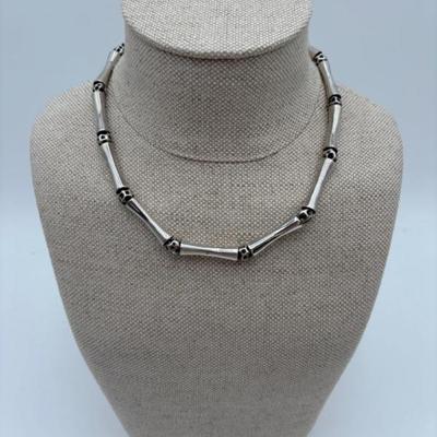 Erika Hult de Corral Vintage Modernist MCM Silver Chain/Bead Necklace