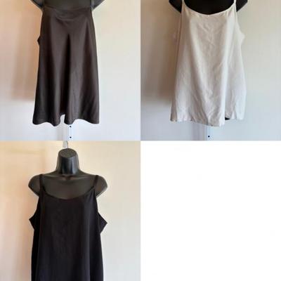 Silk Camisole Trio in Black/White/Brown - Eileen Fisher
