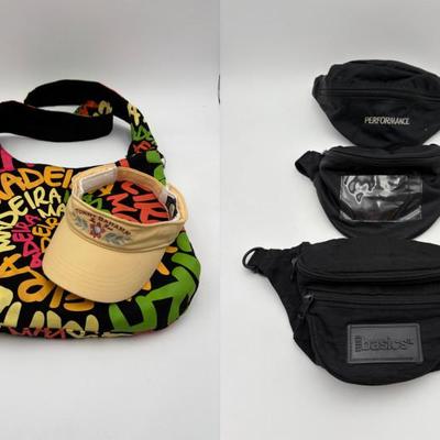 Fanny Packs, Visor, & Canvas Tote - Various Makers