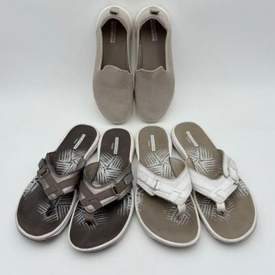 Beachy Footwear Trio - Clark's/Sketchers