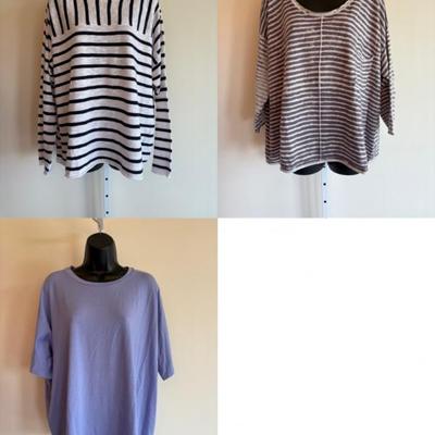 Linen, Cotton, & Tencel Shirt/Sweater Trio - Eileen Fisher/Poetry