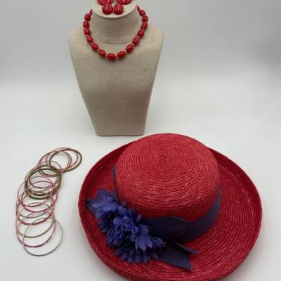 Red, Red, Red - Hat, Necklace, Earrings & Bangles - Betmar