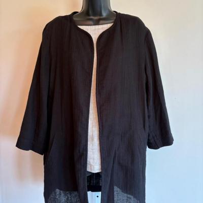 Cotton Jacket & Linen Top - Eileen Fisher