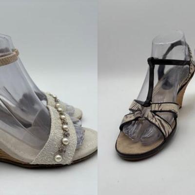 2 Strappy Summer Wedge Sandals - Aerosoles/NY Transit - Appear New