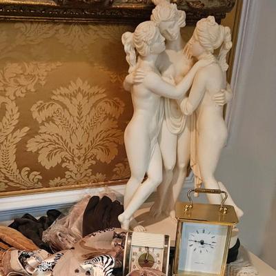Sale Photo Thumbnail #56: The three graces plaster statue