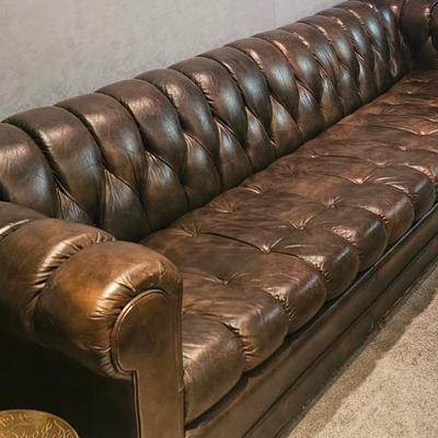 Sale Photo Thumbnail #1: MCM tufted leather sofa