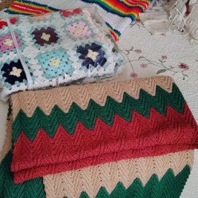 Crocheted blankets, twin, full & more 