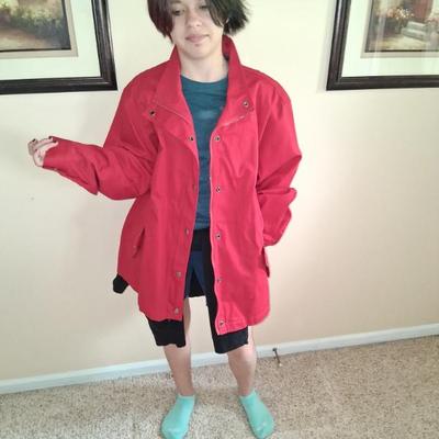 My cocky granddaughter modeling another vintage Jacket