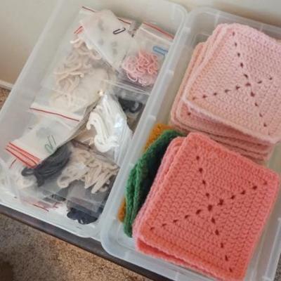 Appliques, Crocheted items