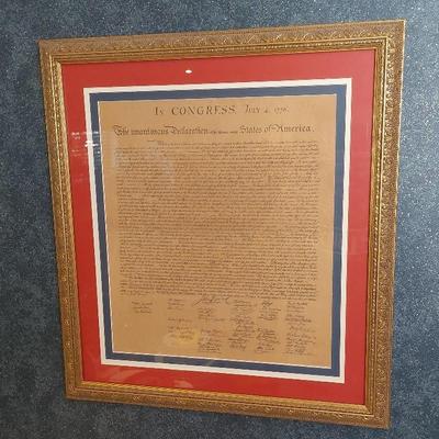 Framed Reproduction Declaration Of Independence 22×20 in a Beautiful Frame