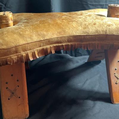 AY504E Camel Saddle Footstool 