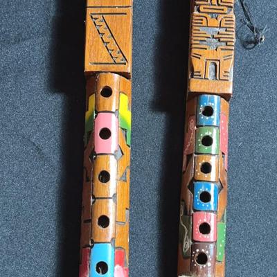 AY114E Wooden Flutes From Bolivia