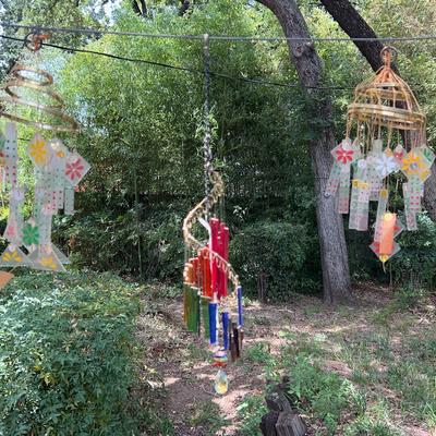 AY535E Vintage Glass Windchimes