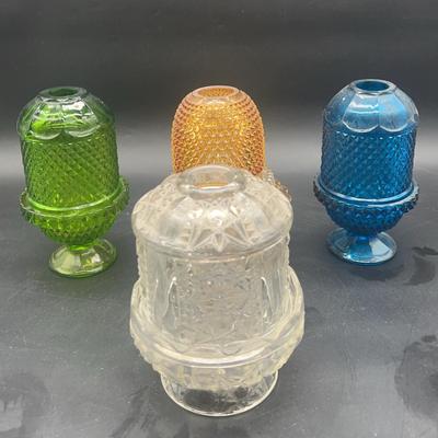 AY514E Mid Century Viking Fairy Glass Lamps