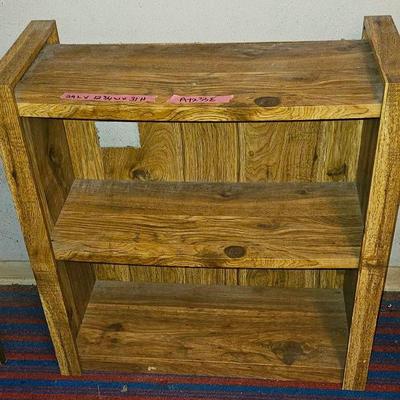 AY233E Small Knotted Wood 3 Shelves Bookshelf
