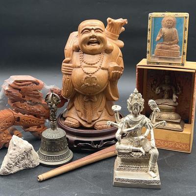 AY136 Laughing Buddha and Collection of Artifacts