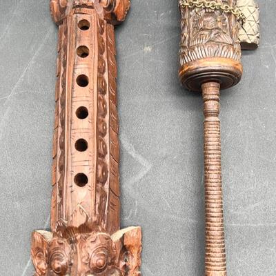 AY128E Antique Buddhist Wood Carvings