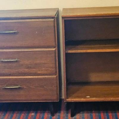 AY232E Mid Century Modern Retro Matching Shelf Drawers