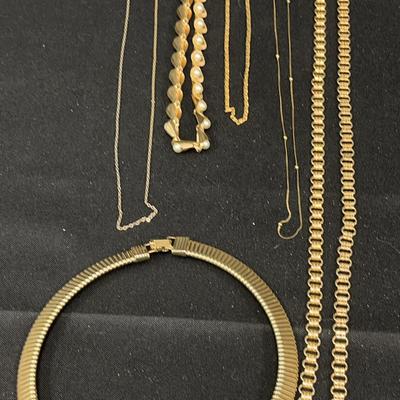 Gold Tone Necklaces + Chokers